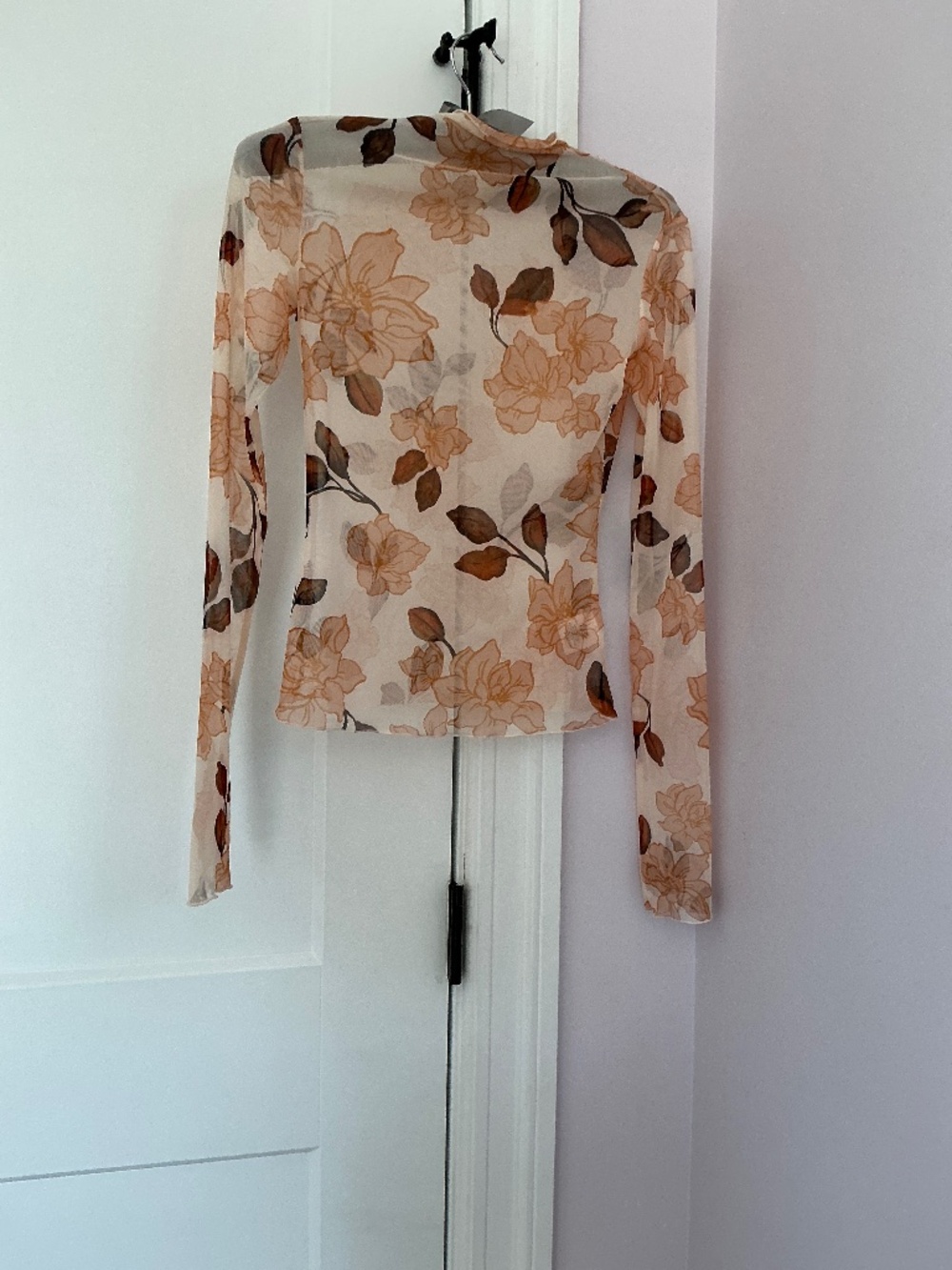 Brand NEw with tags FAVORITE DAUGHTER sheer cowl neck blouse